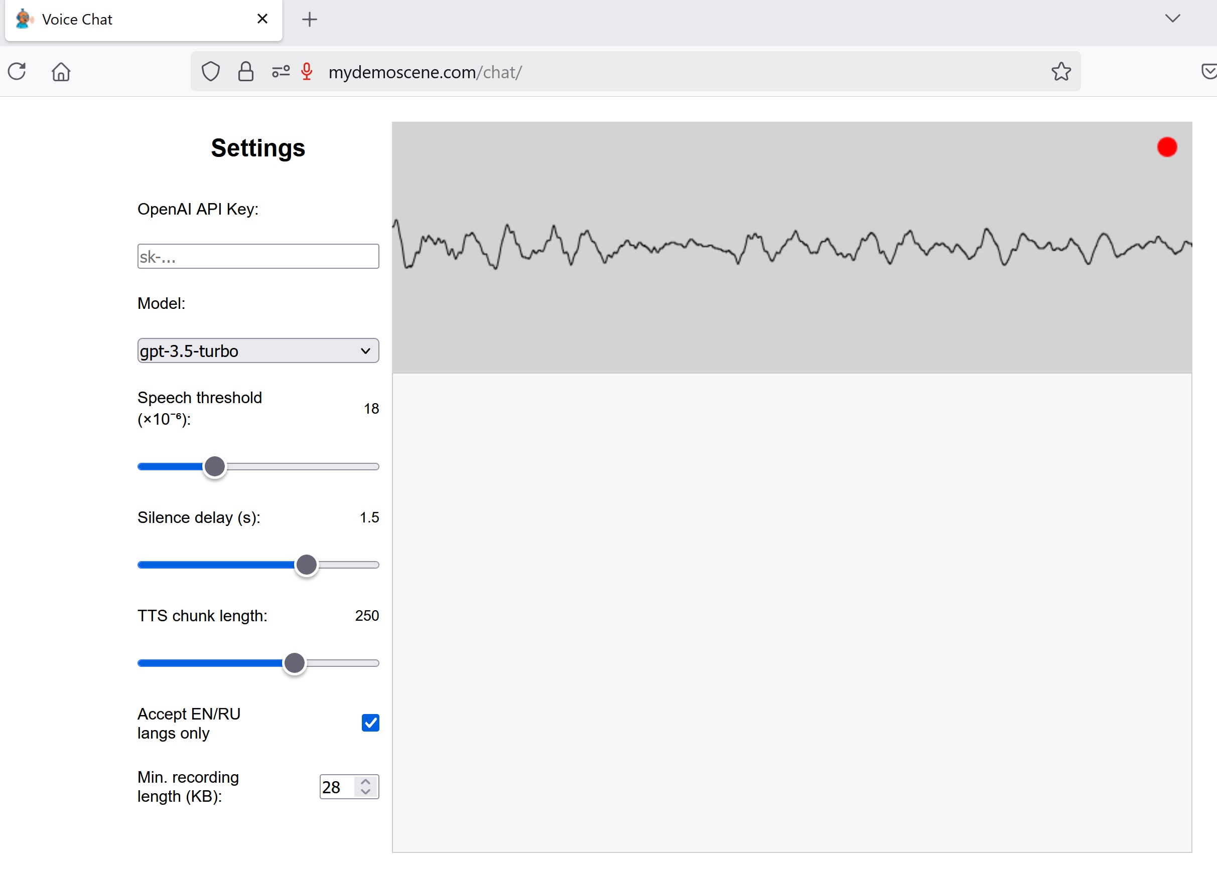 Chat demo