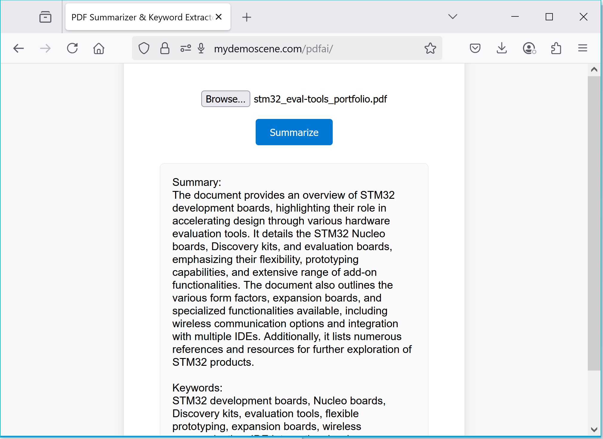 PDF AI demo